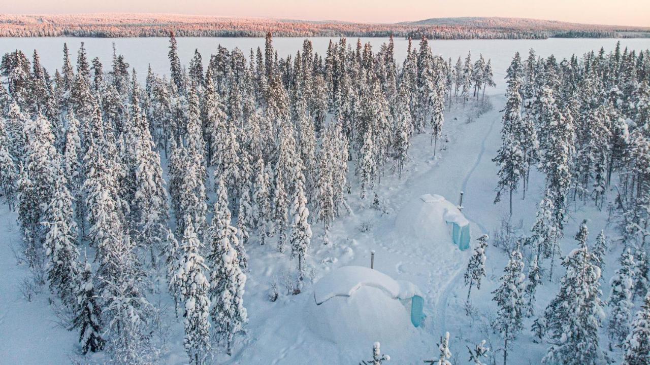 Aurora Igloo Fireplace-Heated Tents In A Secret Forest With Private Jacuzzi And Shared Sauna Bathroom And Dog Friendly Rovaniemi Exterior foto